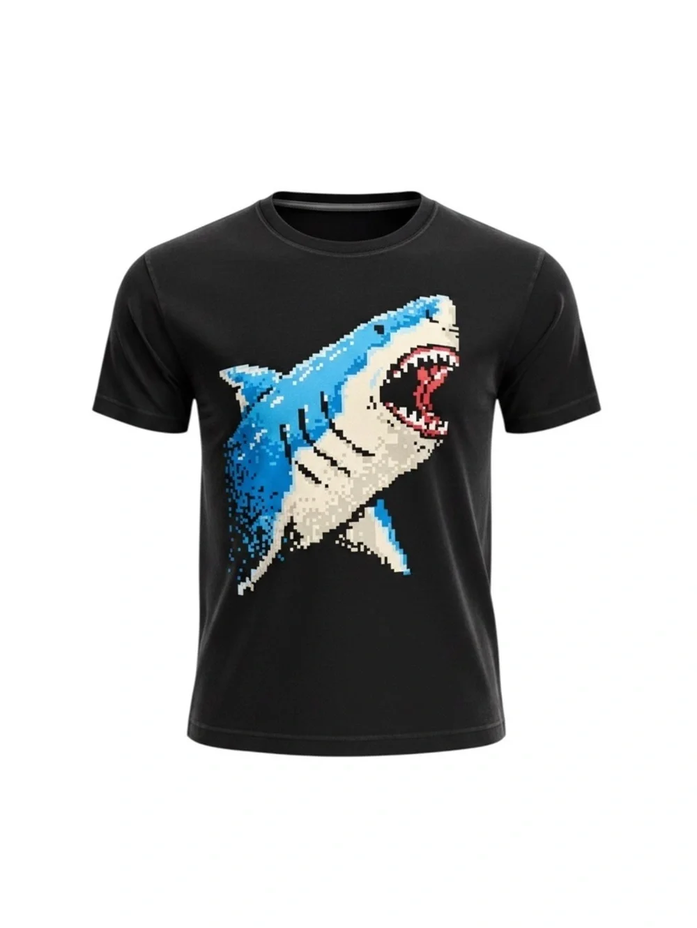 Old Navy Black Shark Graphic T-Shirt XL (14-16)